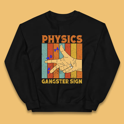 Physics Gangster Sign  Right Hand Rule Funny Parody Science Scientist Kids Jumper