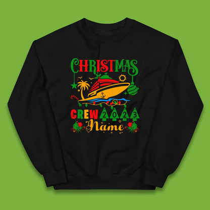 Personalised Cruise Crew Christmas Kids Jumper