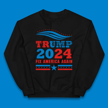 Trump 2024 Fix America Again Kids Jumper