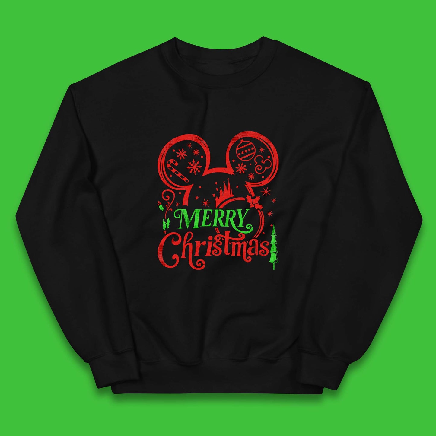 mickey mouse head christmas jumper