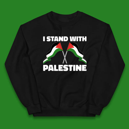 I Stand With Palestine Palestinian Flag Save Palestine Support Gaza Kids Jumper