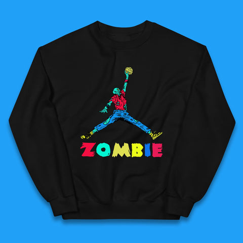 Air Zombie Jumpman Halloween Zombie Parody Funny Humor Kids Jumper