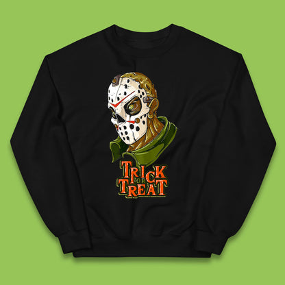 Halloween Trick Or Treat Jason Voorhees Face Mask Horror Movie Character Kids Jumper