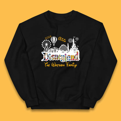 Personalised Disneyland Family Vacation Your Name Disneyland Castle Disneyworld Trip Kids Jumper