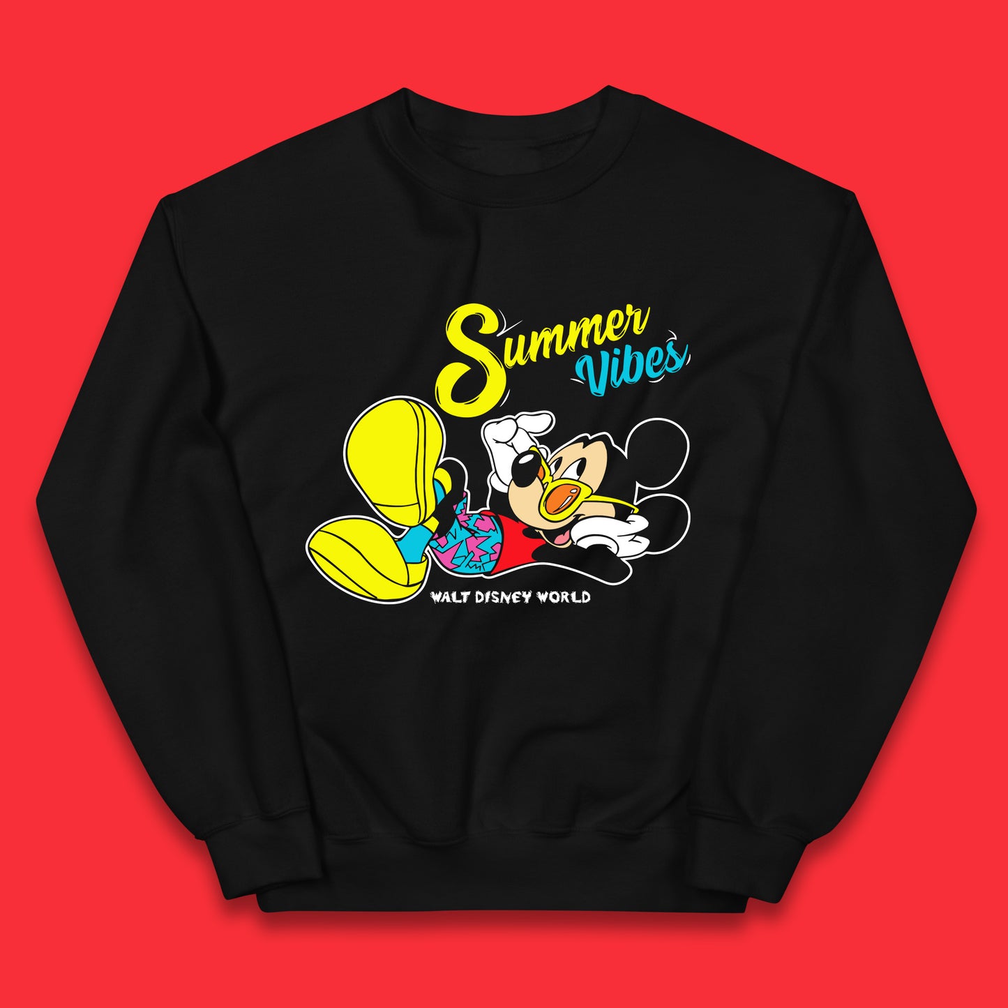 Summer Vibes Mickey Mouse Minnie Mouse Walt Disney World Disneyland Mickey Mouse Enjoying Summer Kids Jumper