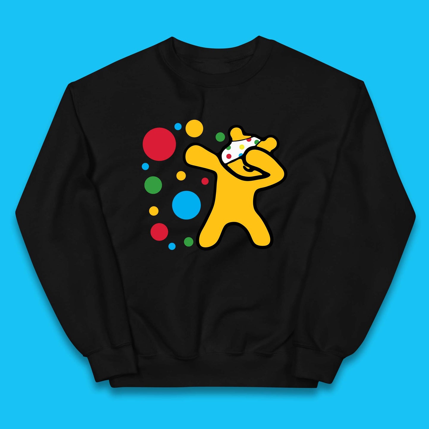 Dabbing Spotty Pudsey Bear Children In Need Dab Dance Spotty Day Donation Kids Jumper