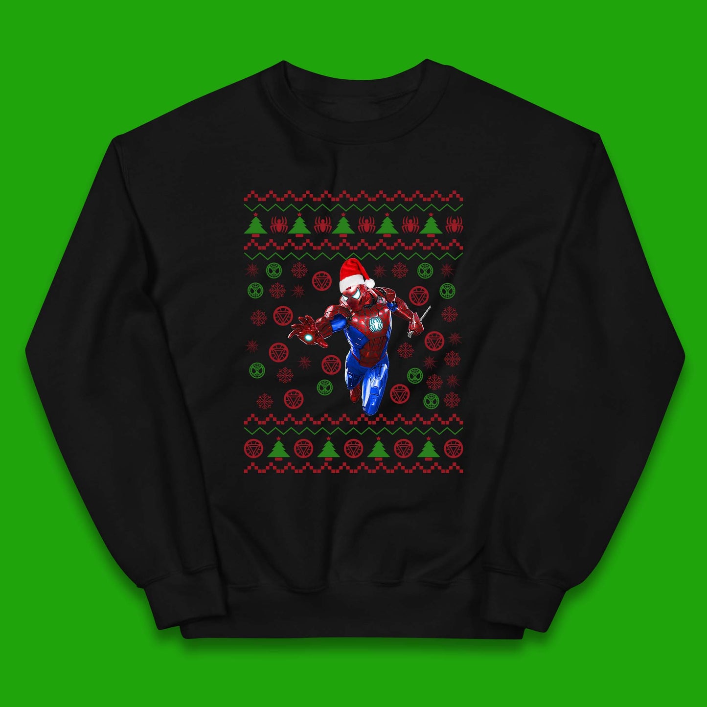 Iron Spider Man Suit Christmas Kids Jumper