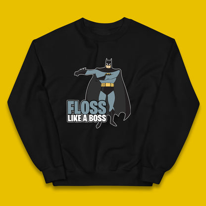 Batman Floss Like A Boss DC Comics Action Adventure Superheros Movie Character Kids Jumper