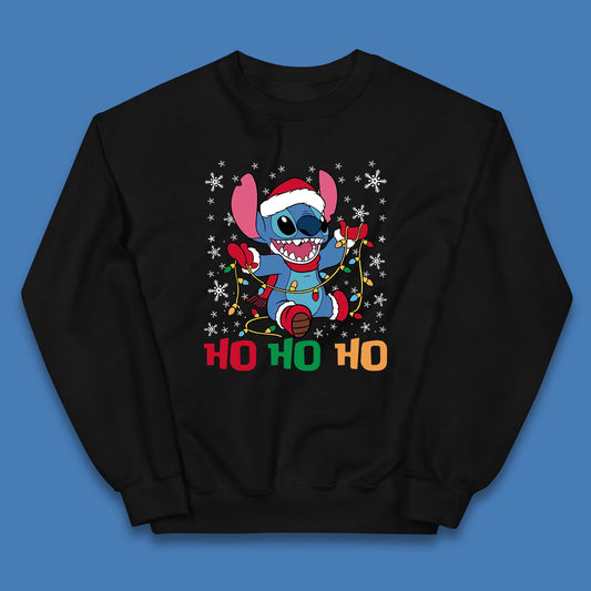 Happy Santa Stitch Christmas Kids Jumper