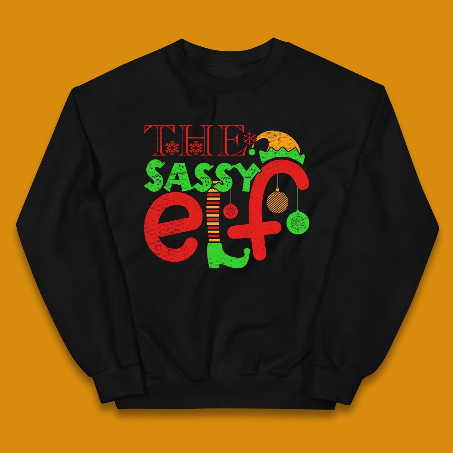 The Sassy Elf Christmas Kids Jumper