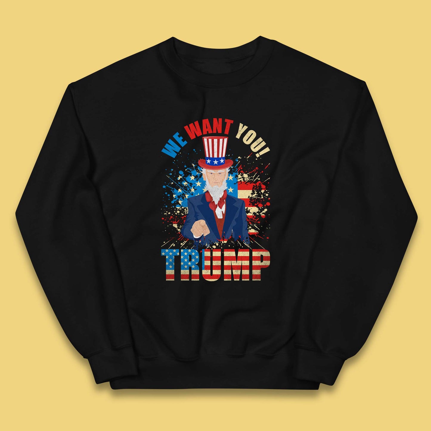 Uncle Sam We Want You Trump Make America Great Again Donald Trump Kids Jumper