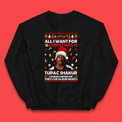 Tupac Shakur Christmas Kids Jumper