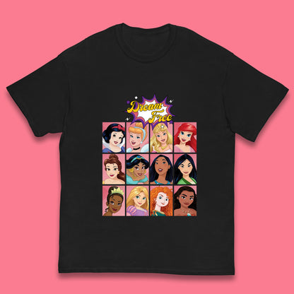 Dream Free Disney Princess Characters Disney Snow White Cinderella Jasmine Disney Princesses Group Disney World Kids T Shirt