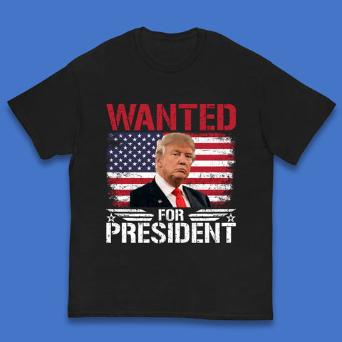 Wanted For President Donald Trump Mugshot Election 2024  Donald Trump Take America Back Kids T Shirt