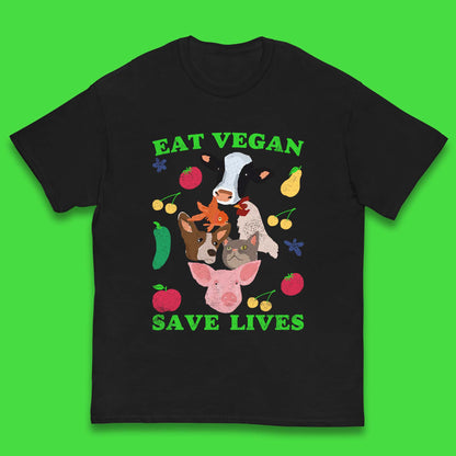 Eat Vegan Save Lives Kids T-Shirt