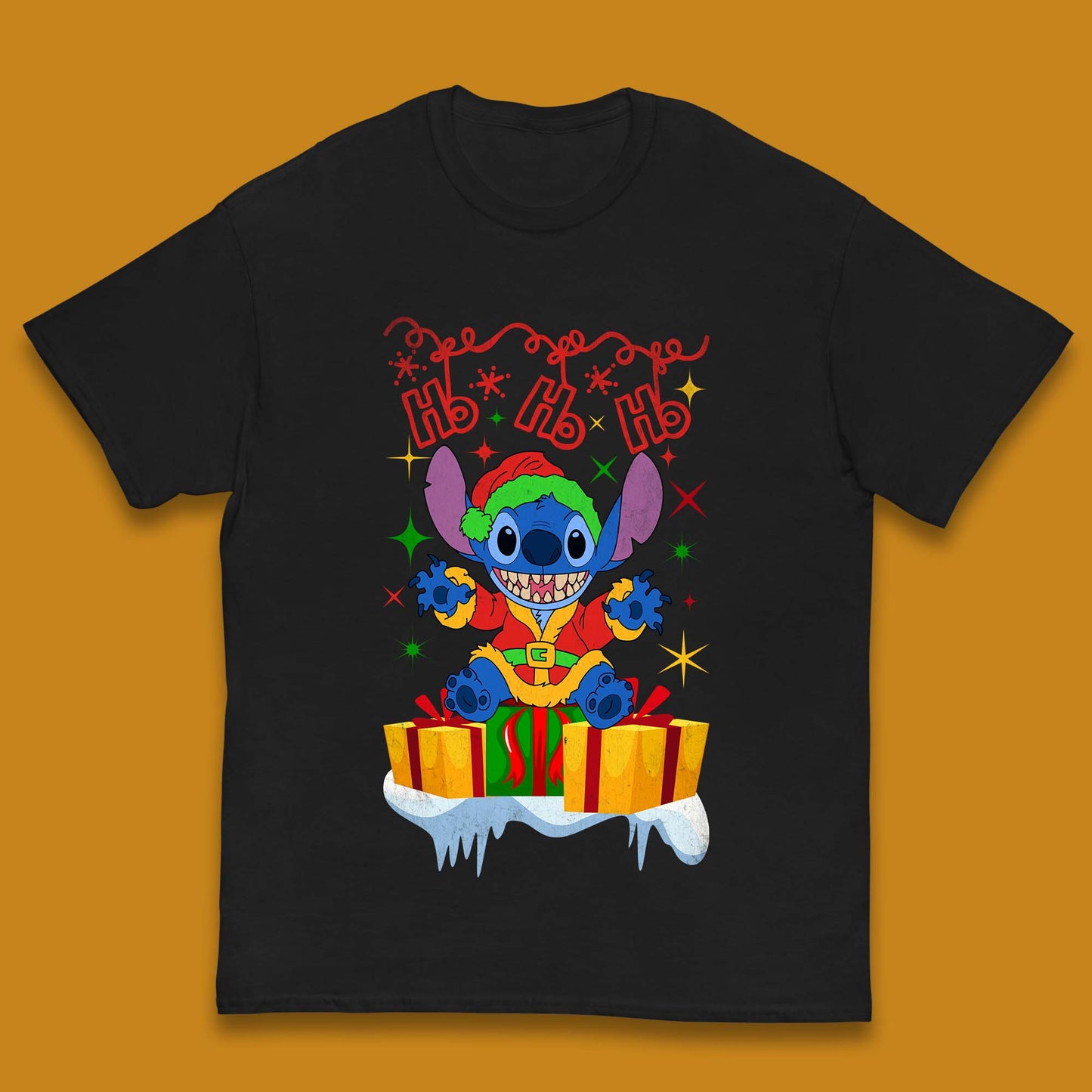 Elf Stitch Christmas Kids T-Shirt