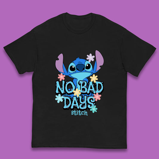 Disney Lilo & Stitch No Bad Days Stitch Cartoon Character Ohana Stitch Lover Kids T Shirt