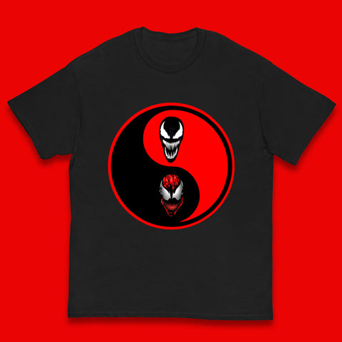 Marvel Comics Carnage And Venom Fictional Movie Character Anime Yin Yang Spoof Kids T Shirt