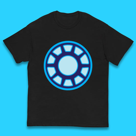 Iron Man Logo Superhero Iron Man ARC Reactor Hook Loop Tactics Morale Tony Stark Avengers Movie Kids T Shirt