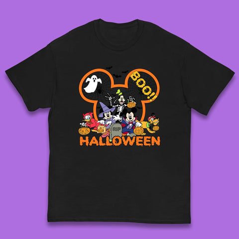 Disney Halloween Mickey Mouse Minnie Mouse Boo Ghost Friends Donald Duck Pluto Goofy Cartoon Disneyland Trip Kids T Shirt