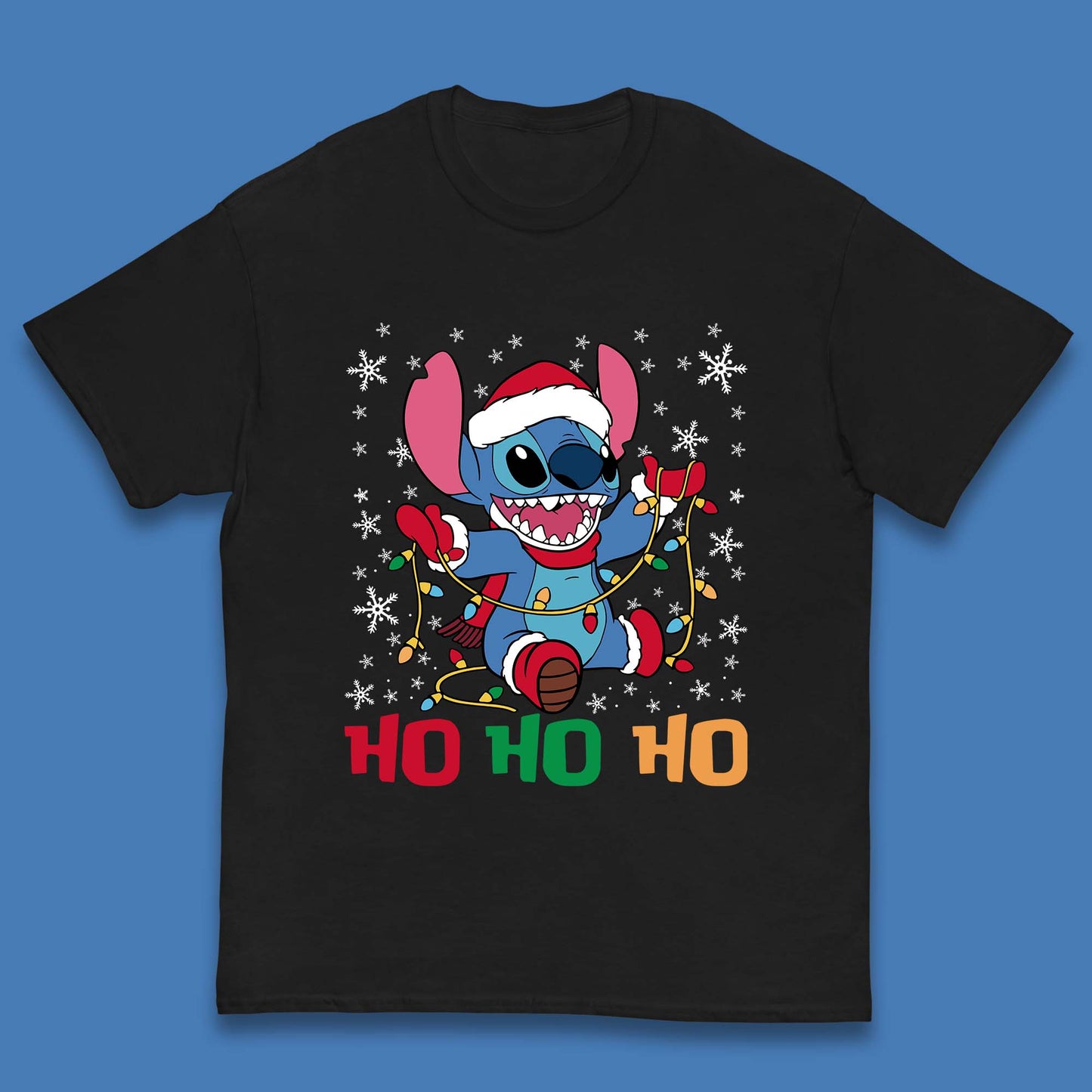 Happy Santa Stitch Christmas Kids T-Shirt