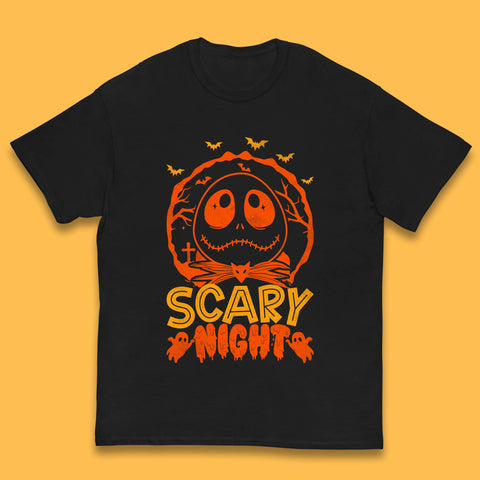 Halloween Scary Night Jack Skellington Nightmare Before Christmas Horror Scary Kids T Shirt