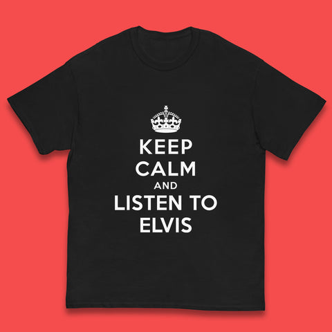 Keep Calm And Listen To Elvis American Singer Elvis Presley King Of Rock Kids T Shirt