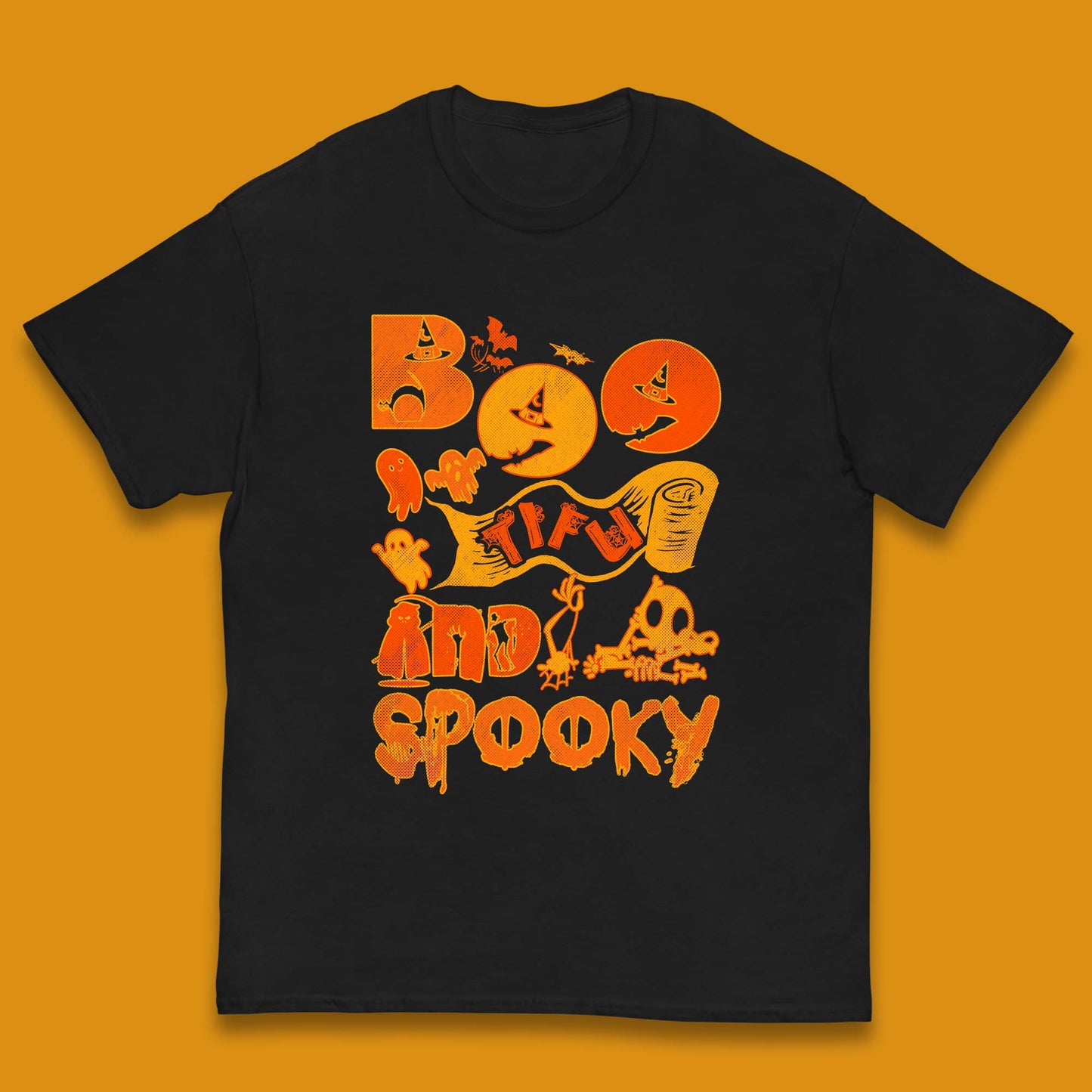 Boo Tiful and Spooky Halloween Horror Scary Boo Ghost Spooky Season Kids T Shirt