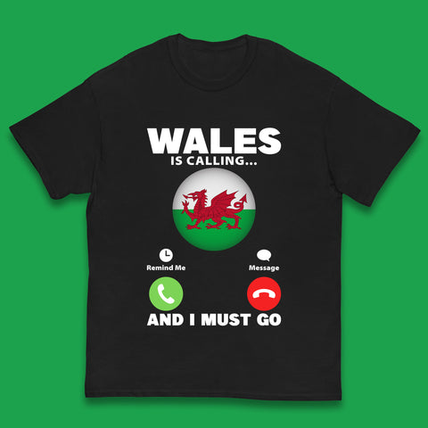 Wales Is Calling And I Must Go Funny Welsh Phone Screen Wales Vacation Welsh Adventure Calling Humor Kids T Shirt