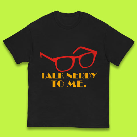 Talk Nerdy To Me Funny Geeky Nerd Glasses Coder Developer Programmer Book Lover Kids T Shirt