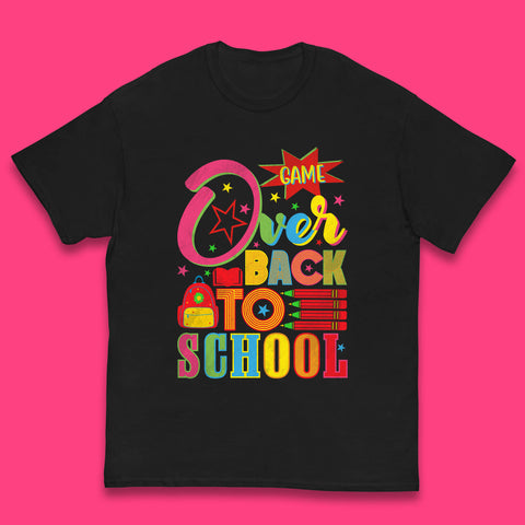 Game Over Back To School Gaming Lover Colorful School Costume Welcome Back to Learning Experience Kids T Shirt