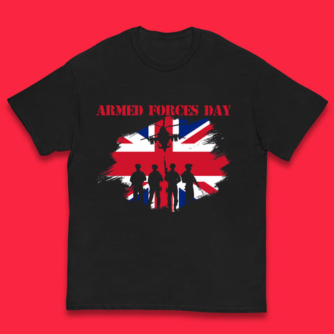 Armed Forces Day Great Britain Flag Anzac Day Lest We Forget British Veteran Day Kids T Shirt
