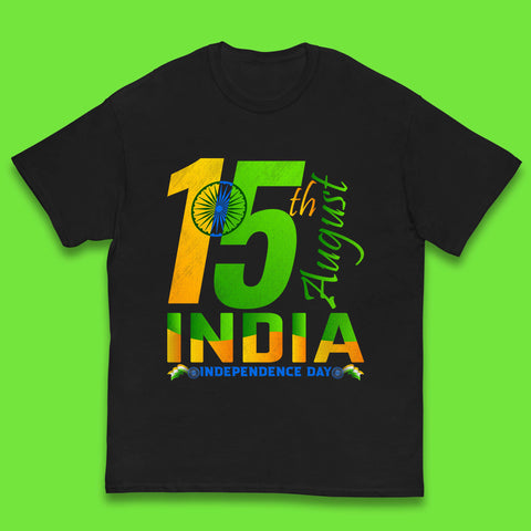 15th August India Independence Day Patriotic Indian Flag Indian Pride Kids T Shirt