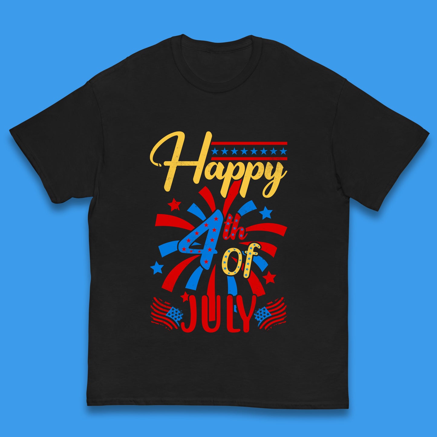 Happy 4th Of July USA Independence Day Celebration Patriotic Kids T Shirt