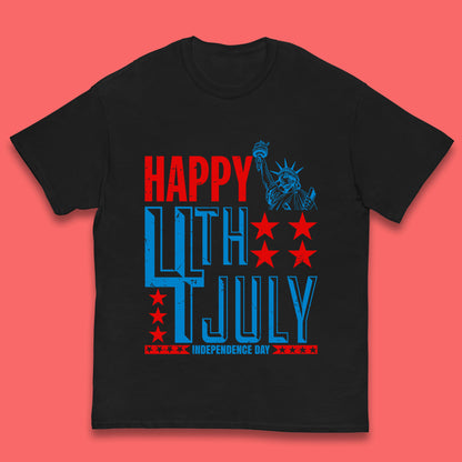 Happy 4th Of July Independence Day Statue Of Liberty Patriotic Celebration Kids T Shirt