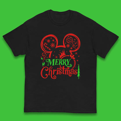 mickey mouse head christmas t shirt