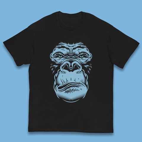 Angry Gorilla Face Scary Wild Angry Monkey Kids T Shirt