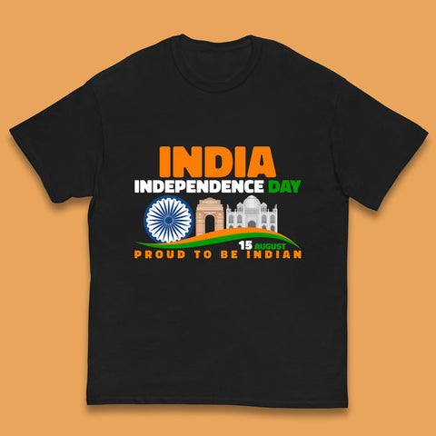 India Independence Day 15th August Proud To Be Indian Famous Monuments Of India Kids T Shirt
