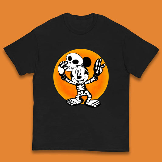 Disney Halloween Mickey Mouse Skelton Costume Disney World Horror Scary Disneyland Trip Kids T Shirt