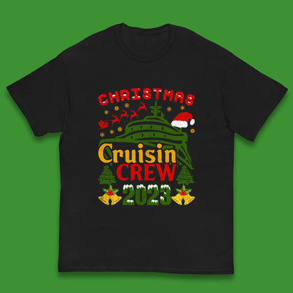 Christmas Cruisin Crew 2023 Xmas Cruise Vacation Cruising Squad Kids T Shirt