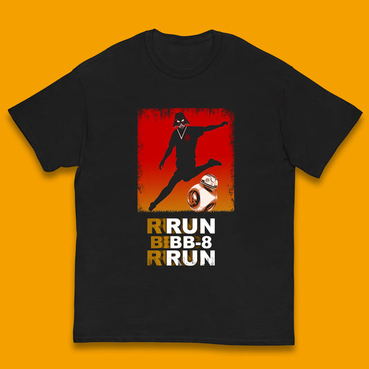 Run BB-8 Run Darth Vader Hitting BB8 Sci Fi Adventure Movie Character Star Wars 46th Anniversary Kids T Shirt