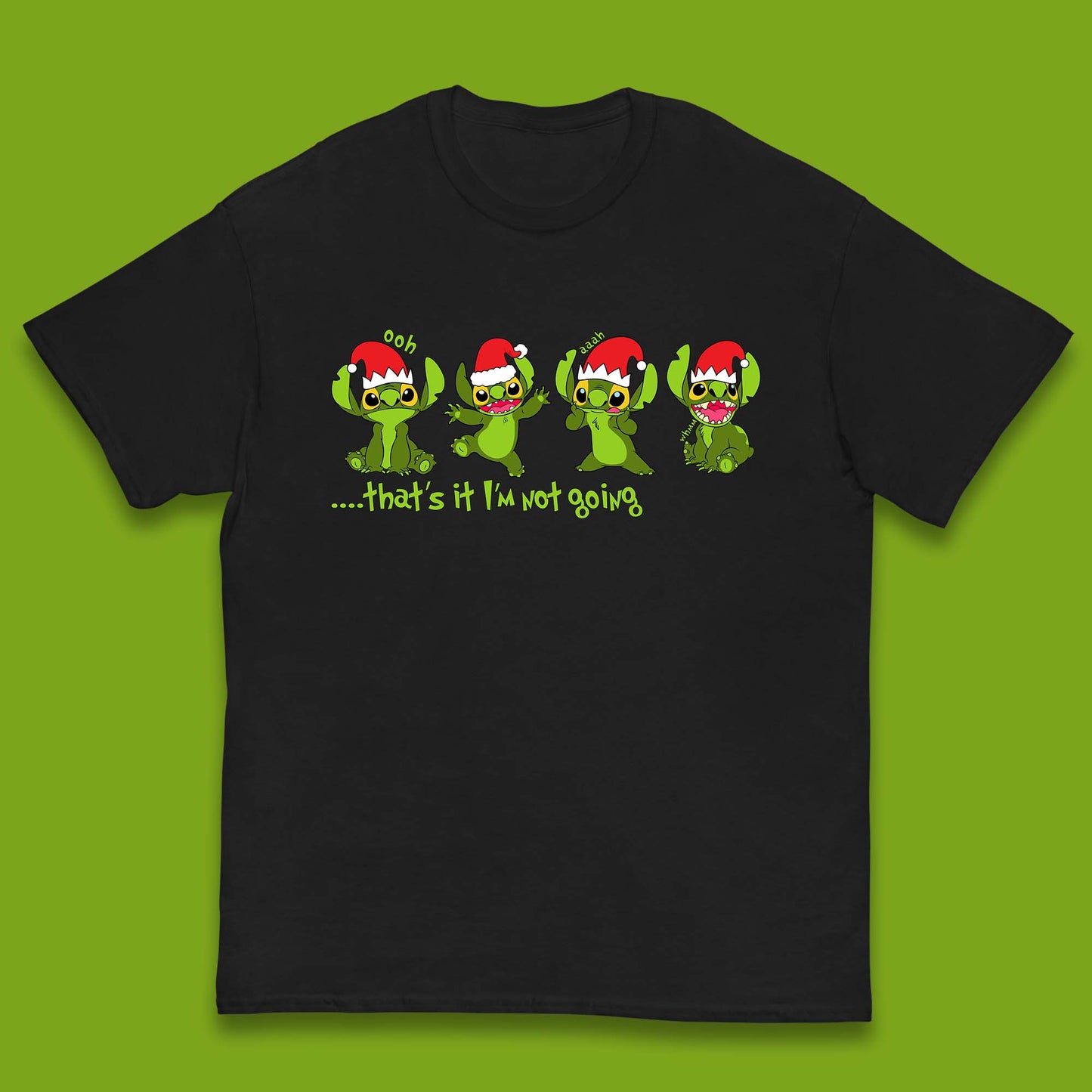 Grinch Stitch Christmas Kids T-Shirt