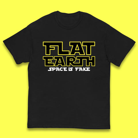 Flat Earth Space Is Fake Funny Conspiracy The Force Awakens Inspired NASA Lies Star Wars Inspired Kids T Shirt