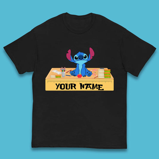 Personalised Disney Stitch Welcome Back To School Your Name Lilo & Stitch School First Day Of School Kids T Shirt