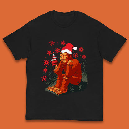 bigfoot christmas tree t shirt