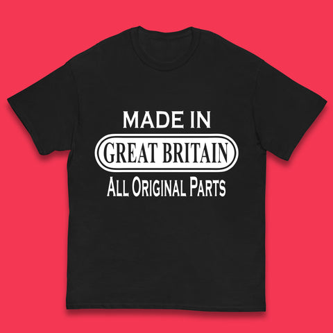 Made In Great Britain All Original Parts Vintage Retro Birthday British Born United Kingdom Country In Europe Kids T Shirt