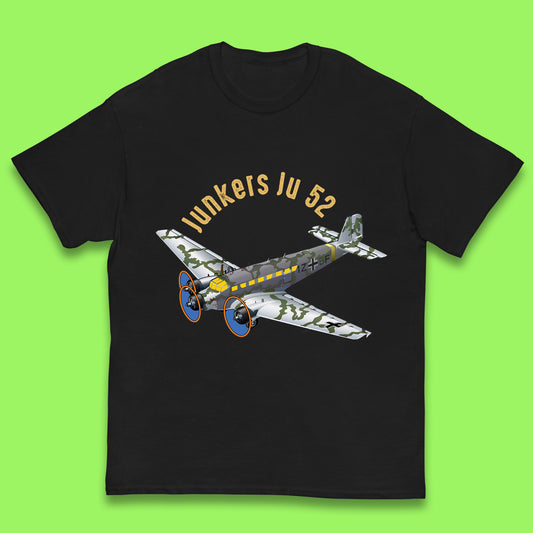 Junkers Ju 52 Transport Aircraft Medium Bomber Airliner Vintage Retro Fighter Jets World War II Remembrance Day Royal Air Force Kids T Shirt