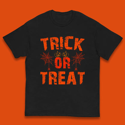 Trick Or Treat Happy Halloween Horror Scary Spooky Season Vibes Kids T Shirt