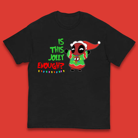 Jolly Enough Deadpool Christmas Kids T-Shirt