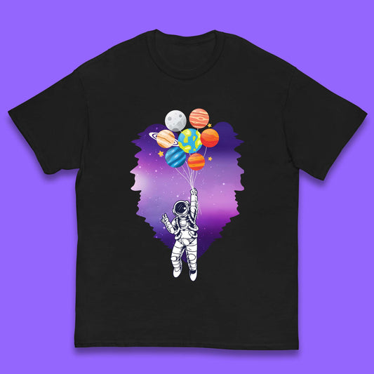 Astronaut Space Planets Balloons Kids T-Shirt